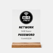 Free WiFi Password Sign | Network Name & Password アクリルサイン (正面)