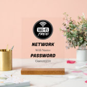 Free WiFi Password Sign | Network Name & Password アクリルサイン (ウェディング)