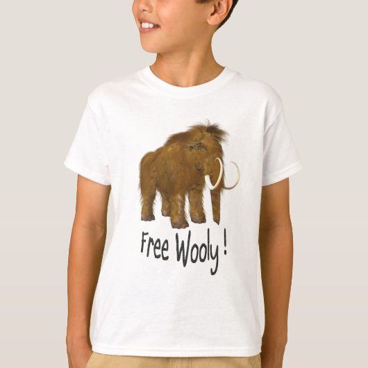 "Free Wooly"ウーリーマンモス Tシャツ (正面)