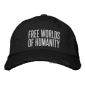 Free Worlds of Humanity hat 2.0 刺繍入りキャップ (正面)