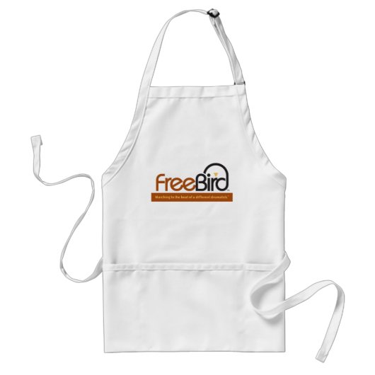 FreeBirdの白のエプロン スタンダードエプロン (正面)
