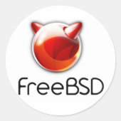 FreeBsd logo ラウンドシール (正面)