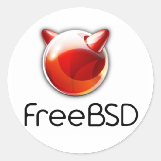 FreeBsd logo ラウンドシール (正面)