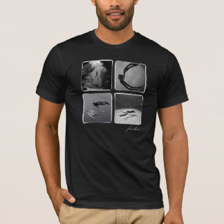 freedive -オーガニック。 黒いメンズ tシャツ