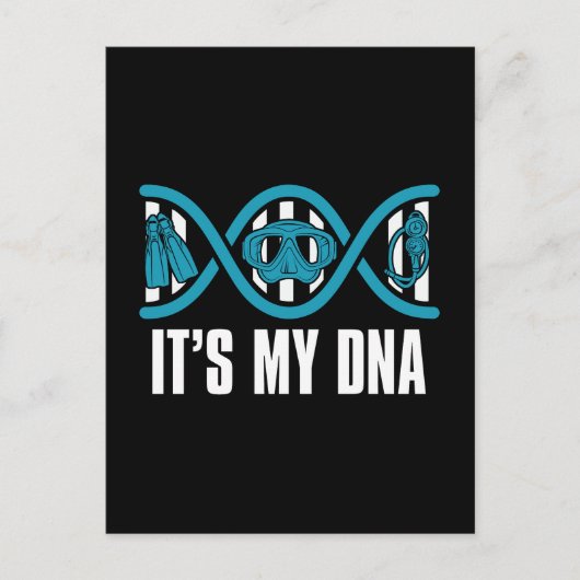 Freedive It's My DNA Freediving Apnoe Sparishing シーズンポストカード (正面)