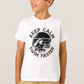 Freediver Keep Calm And Swim Faster Freediving Tシャツ (正面)