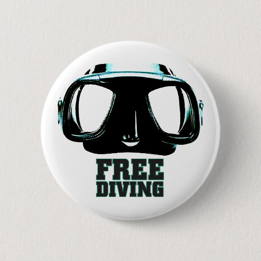 Freedivingボタン 缶バッジ (正面)