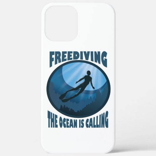 Freediving -海が水中ダイバーを呼び出している Case-Mate iPhoneケース (裏面)