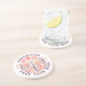 Freediving Free Your Mind Ocean Meditation Diver コースター (側面)