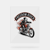 FreeDomライダーバイクもしくは自転車に乗る人 アクリルサイン (正面)