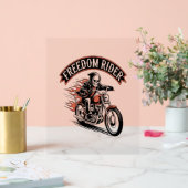 FreeDomライダーバイクもしくは自転車に乗る人 アクリルサイン (ウェディング)