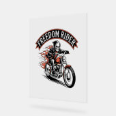 FreeDomライダーバイクもしくは自転車に乗る人 アクリルサイン (傾斜)