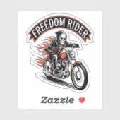 FreeDomライダーバイクもしくは自転車に乗る人 シール (シート)