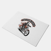 FreeDomライダーバイクもしくは自転車に乗る人 ドアマット (アングル)