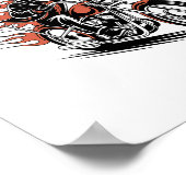 FreeDomライダーバイクもしくは自転車に乗る人 ポスター (角)