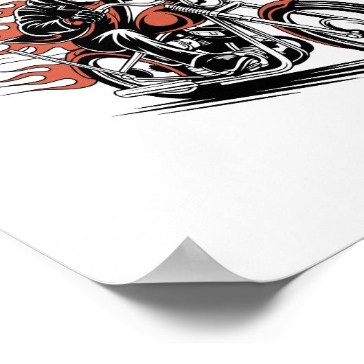 FreeDomライダーバイクもしくは自転車に乗る人 ポスター (角)