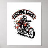 FreeDomライダーバイクもしくは自転車に乗る人 ポスター (正面)