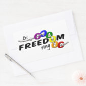 Freedomリングや輪シール 長方形シール (封筒)