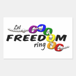 Freedomリングや輪シール 長方形シール