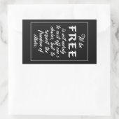 Freedom引用文シール 長方形シール (バッグ)