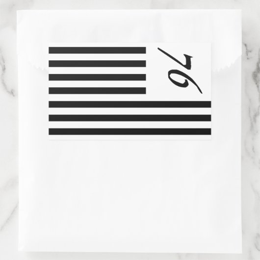 Freedom 1776 長方形シール (バッグ)