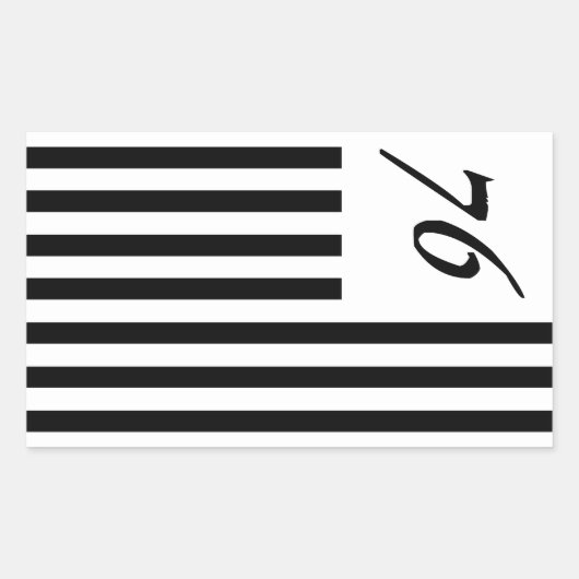 Freedom 1776 長方形シール (正面)