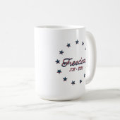 Freedom 1776–2026 America 250 Patriotic Design コーヒーマグカップ (正面右)