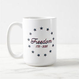 Freedom 1776–2026 America 250 Patriotic Design コーヒーマグカップ