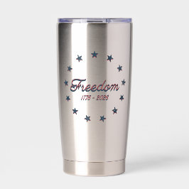 Freedom 1776–2026 America 250 Patriotic Design 保温保冷タンブラー