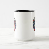 Freedom 1776 American Flag Patriotic Badge マグカップ (中央)