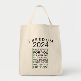 Freedom 2024食料雑貨トートバッグ トートバッグ