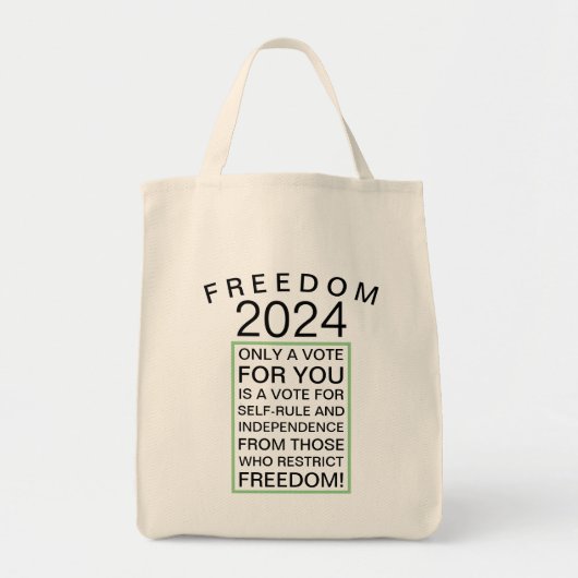 Freedom 2024食料雑貨トートバッグ トートバッグ (正面)