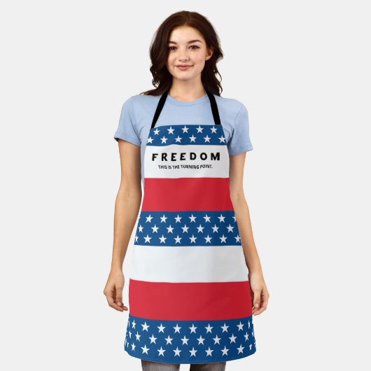 Freedom A True Patriot エプロン (着用した状態)
