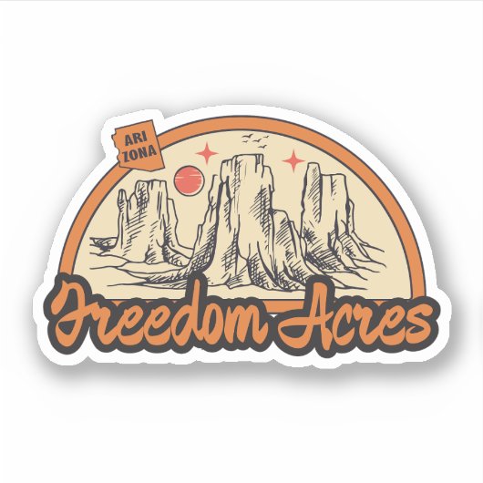 Freedom Acres, Arizonaステッカー シール (正面)