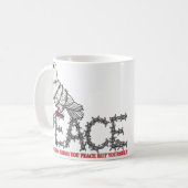 Freedom and peace コーヒーマグカップ (正面左)