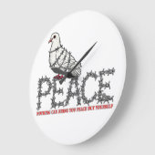 Freedom and peace ラージ壁時計 (傾斜)