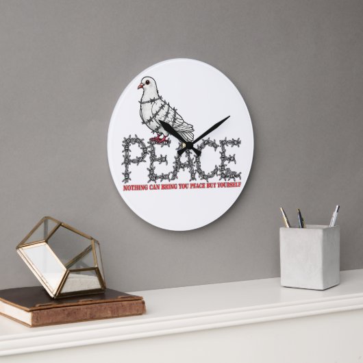 Freedom and peace ラージ壁時計 (オフィス)