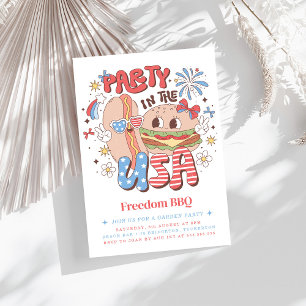 Freedom BBQ 4th of 7月パーティー 招待状