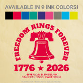 Freedom Bell 1776–2026 スクール Trodat 4924 ゴム印 セルフインキングスタンプ