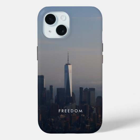 Freedom Big City Landscape Motivational Case-Mate iPhoneケース (裏面)
