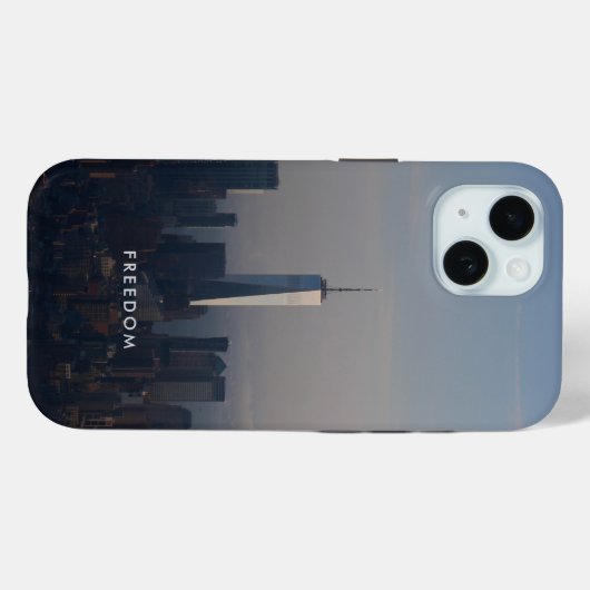 Freedom Big City Landscape Motivational  Case-Mate iPhoneケース (裏面 (横))