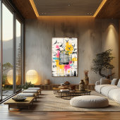 Freedom Birds – Graffiti Open Cage Urban Poster ポスター