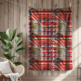 Freedom Blanket Eagle and Flag for Independence フリースブランケット