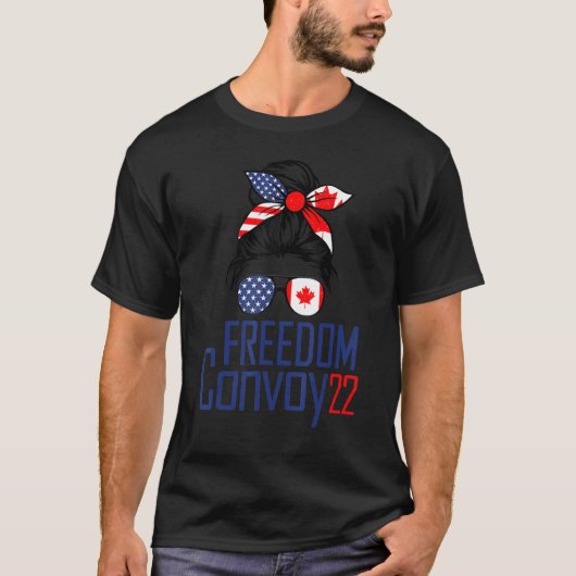 Freedom Convoy 2022サポートIカナダT Tシャツ (正面)