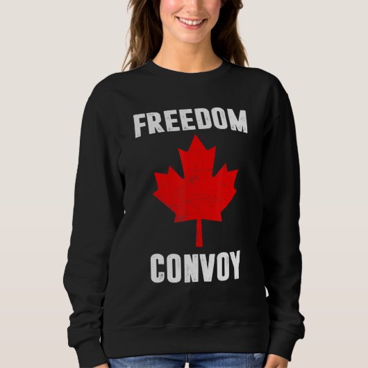 Freedom Convoy 2022 Trucker Canada スウェットシャツ (正面)