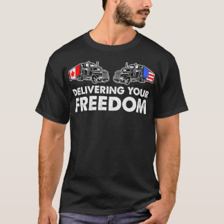 Freedom Convoy 2022 Trucker Canada USA Truck Drive Tシャツ