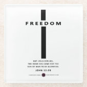 Freedom Cross ガラスコースター (正面)