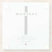 Freedom Cross ガラスコースター (裏面)