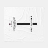 Freedom Cross フリースブランケット (正面(横))