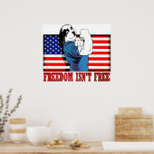 Freedom Dawg Freedom Isn"t Free ポスター (キッチン)